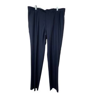 Gino Valentino Blue Partittta Dress Suit Pants Unhemmed Waist 40 Flat Front‎